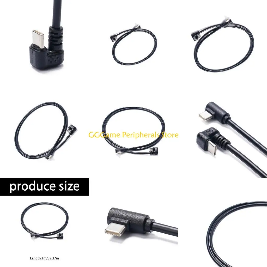 

U55B Type C Male to Male 180 Degree to 90 Degree Charging Cable 60W 480Mbps