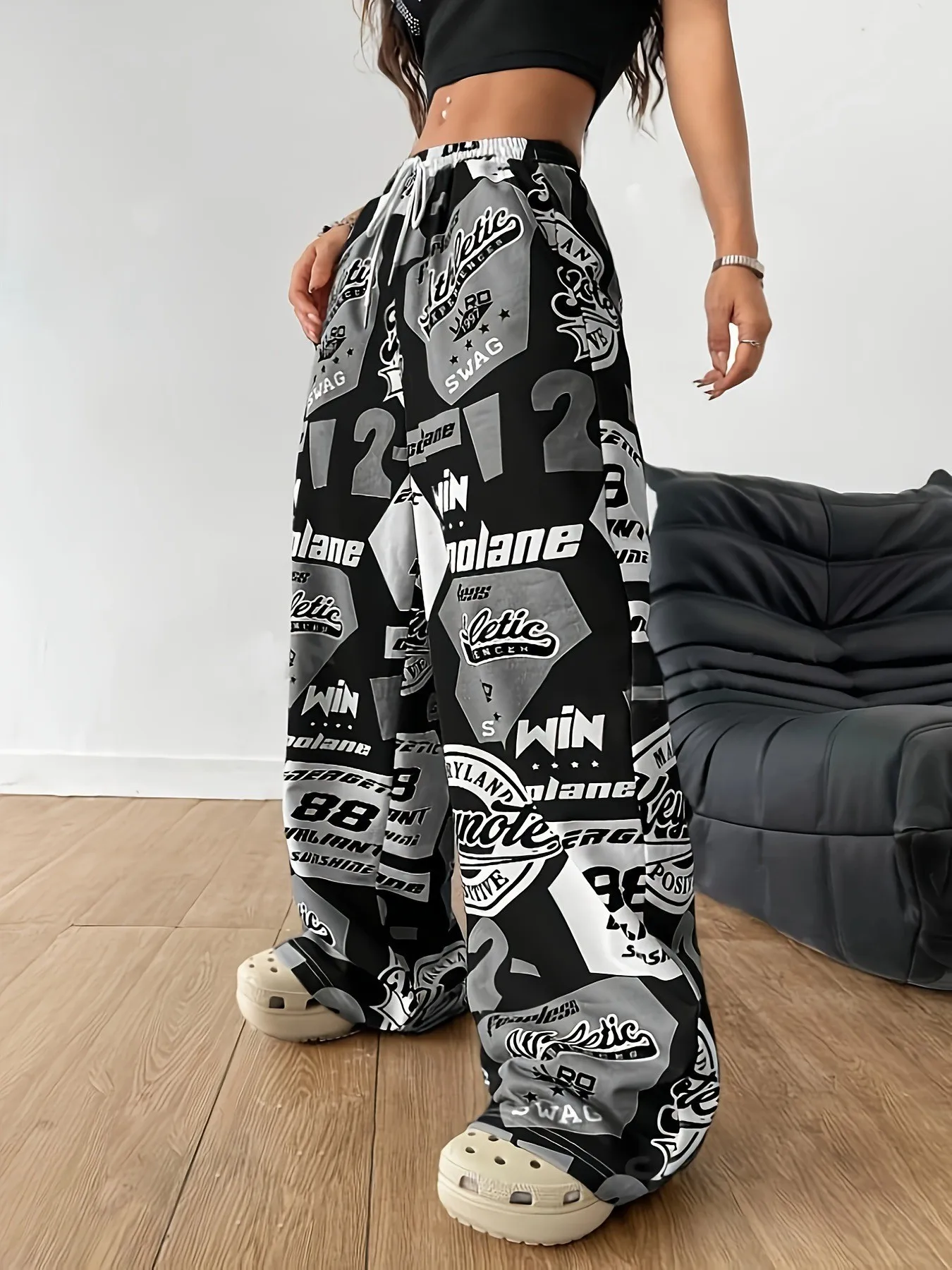 

new spring autumn fashion streetwear plus size brand female women girls straight pants