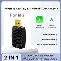 Wireless Carplay Adapter Android Auto Wireless Smart Dongle 2in1 For For MG ZS EV MULAN MG4 MG5 EHS MARVEL R MAXUS
