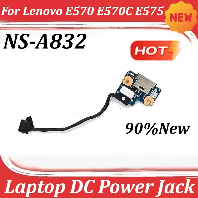 

90%New Laptop Board Card Jack Plug Power Connector Charging Port Cable For Lenovo E570 E570C E575 NS-A832