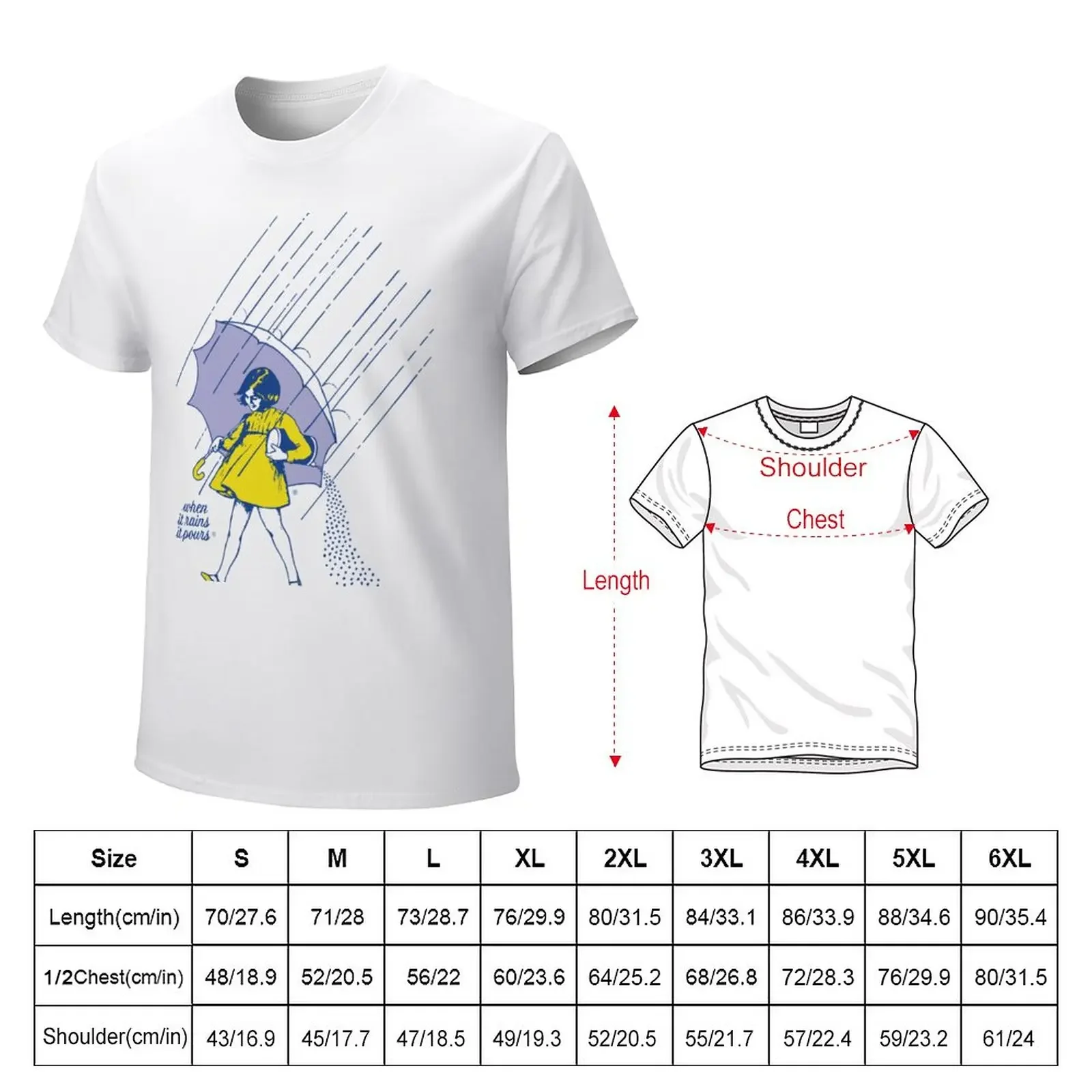 Morton Salt Girl 1968 Mascot Classic Logo T-Shirt blanks sweat mens t shirts pack