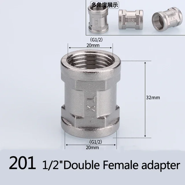 1/2 3/4 BSP Female Male Thread Tee Type Reducing Stainless Steel Elbow Butt Joint Adapter Adapter Coupler Plumbing Fittings