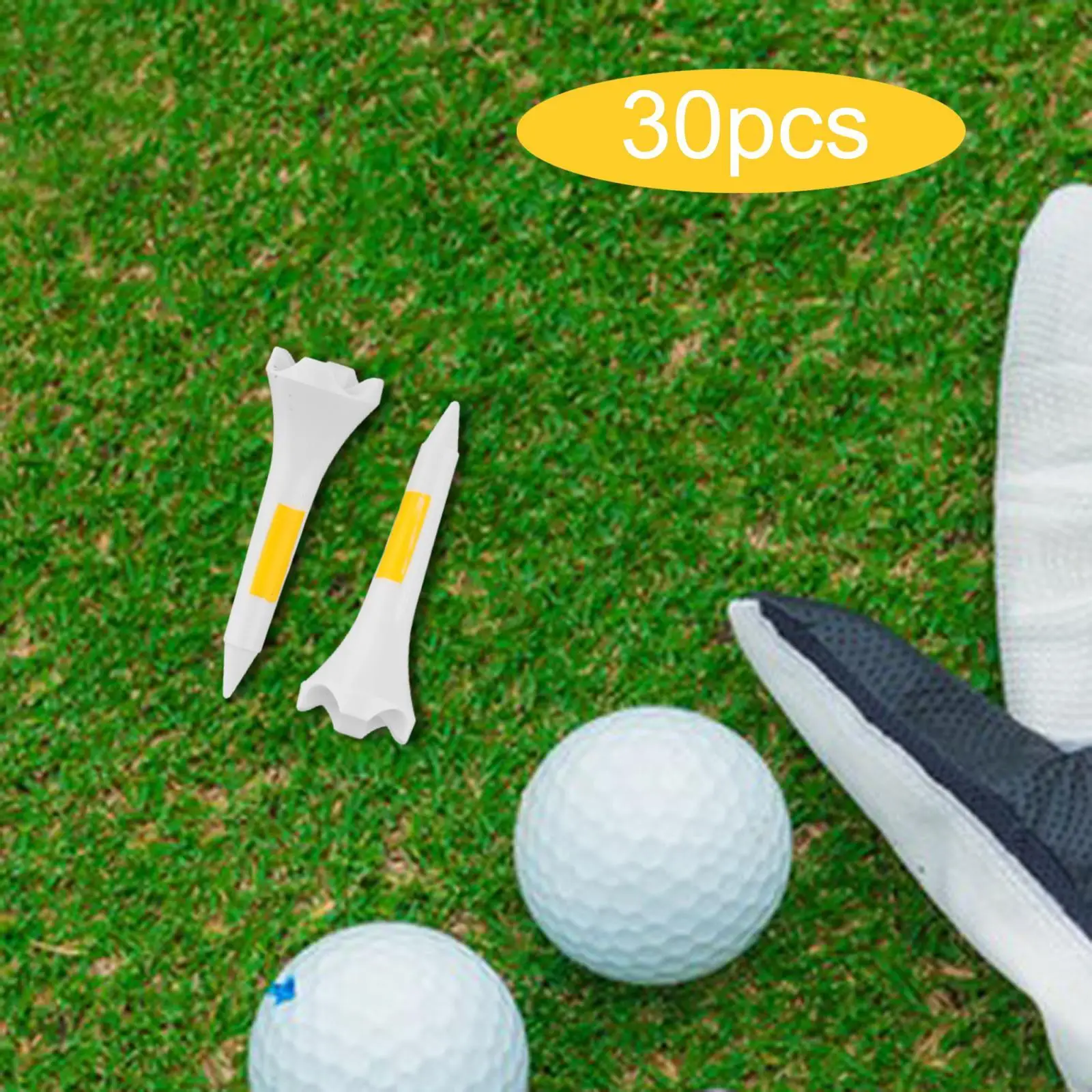

Golf Tees 30 Pack Plastic Durable Stable Rest Low Friction Practice for Outdoor Sports Golfers