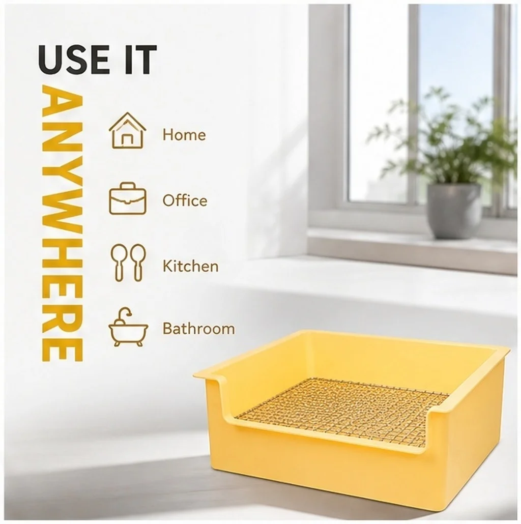 Large Rabbit Litter Box Split Type Easy Clean Portable Pet Toilet for Hamster Guinea Pig Small Animal Corner Ferret Litter Pan