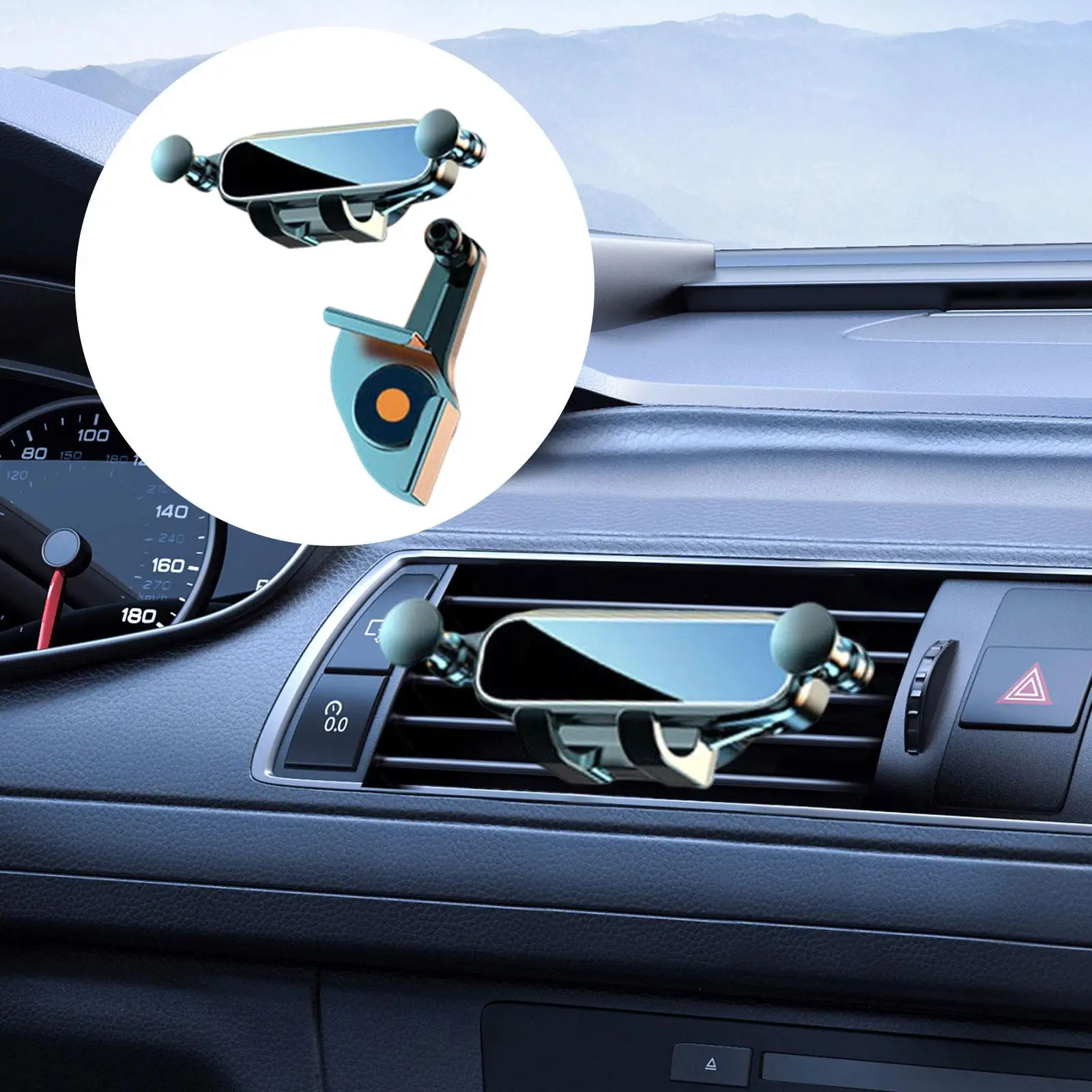 Car Phone Holder Air Vent Universal Automatic Locking Center Console Bracket