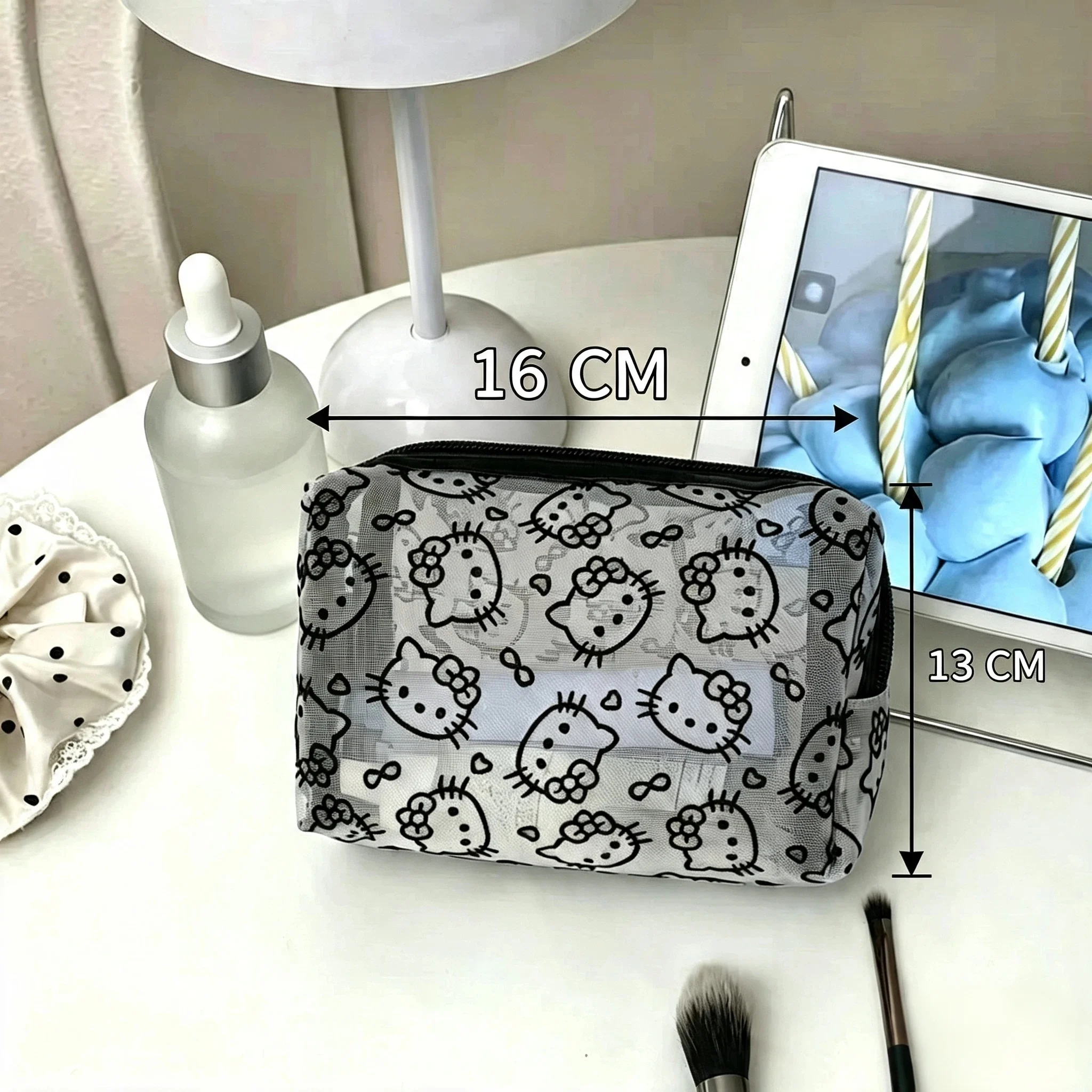 Breathable Cute Cat Mesh Print - Women'S Vanity Accessories review and price