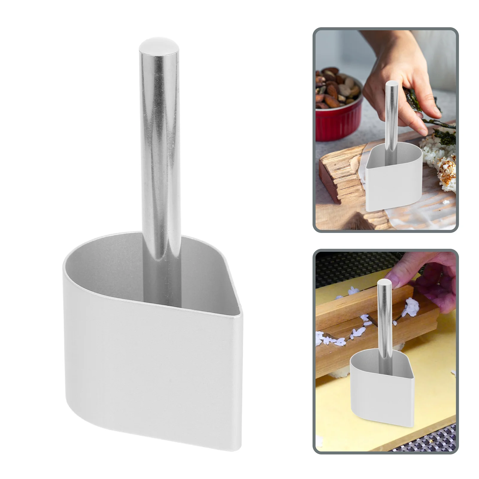 

Aluminum Alloy Onigiri Mold Rice Ball Maker Press Sushi Mold for Homemade Sushi and Kimbap DIY Kit Rice Ball DIY Molds