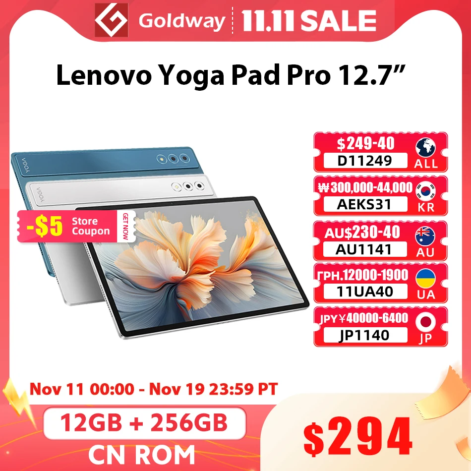 Original Lenovo Yoga Pad Pro 12.7 Tab 12GB 256GB Snapdragon 8 Gen 3 12.7