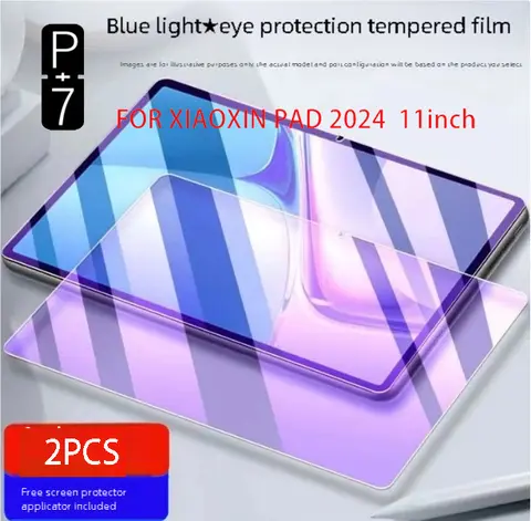 2PCS Blue Light Tempered Glass Tablet Screen Protector For Lenovo XiaoxinPad 2024/2025 M11 11inch  Effective Eye Protection