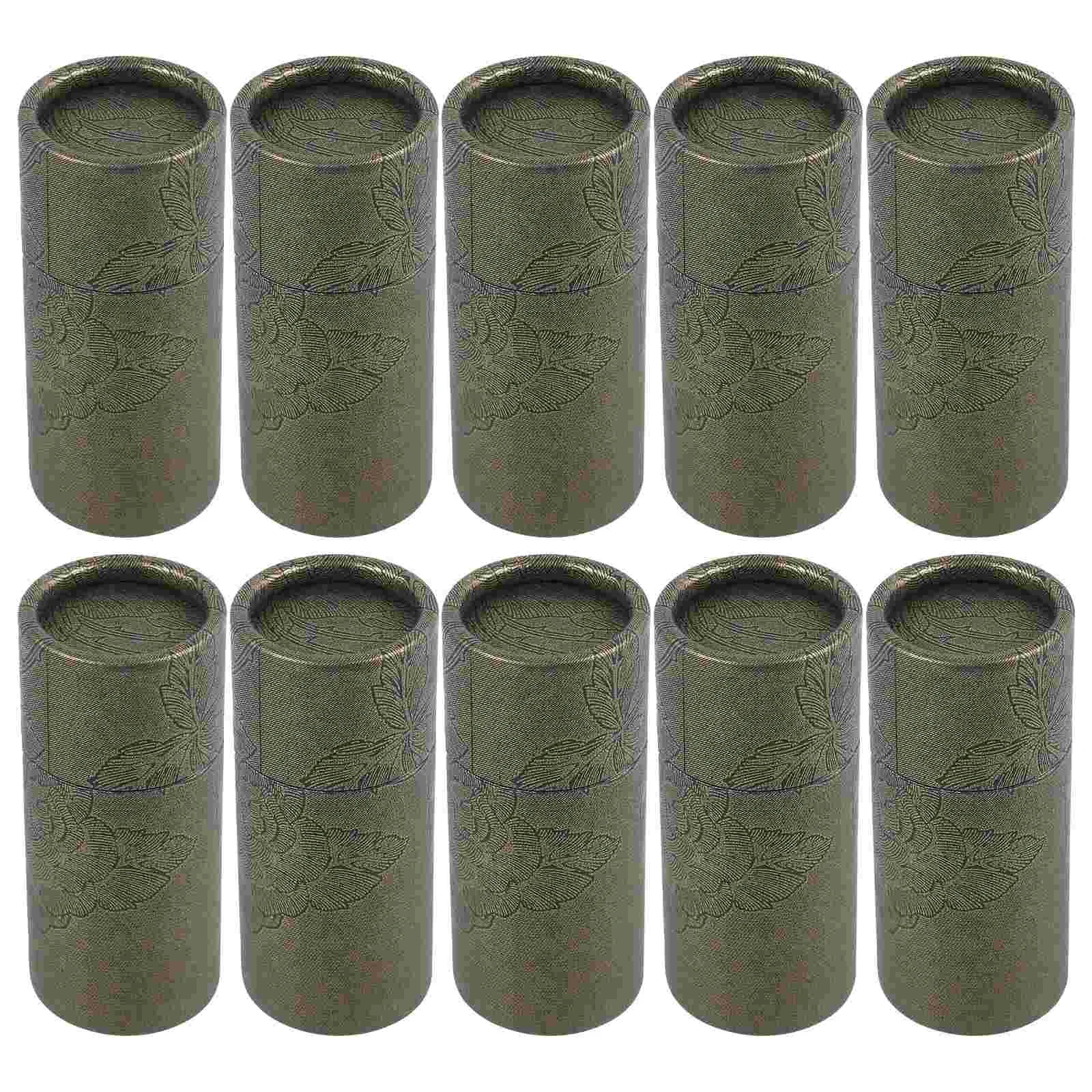 10 Pcs Kraft Paper Tube Gift Box Cardboard Tubes Essential Oil Bottle for Crafts with Lid