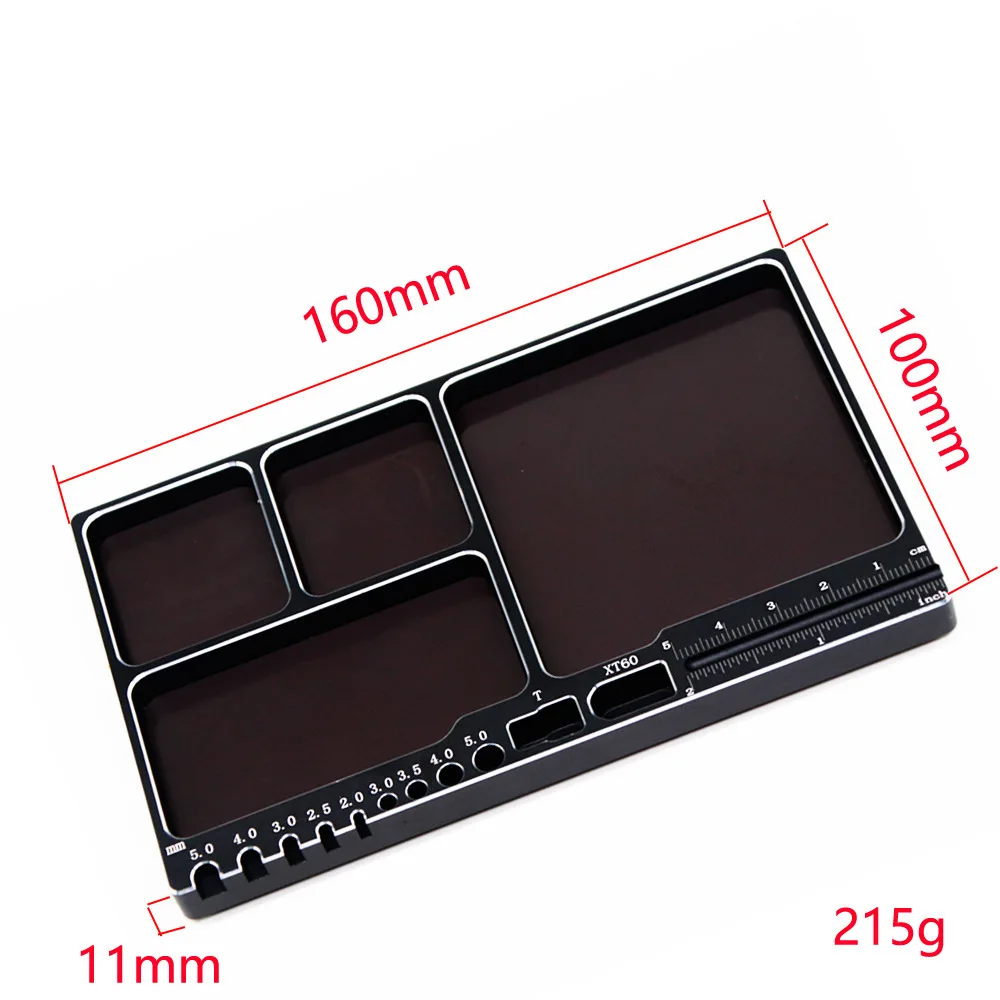 Magnetic Screw Tray Plate Aluminum Alloy Magnetic Pad For Car Boat Drone Rc Crawler Model Repair Tools Mobile Repair Screw Mat