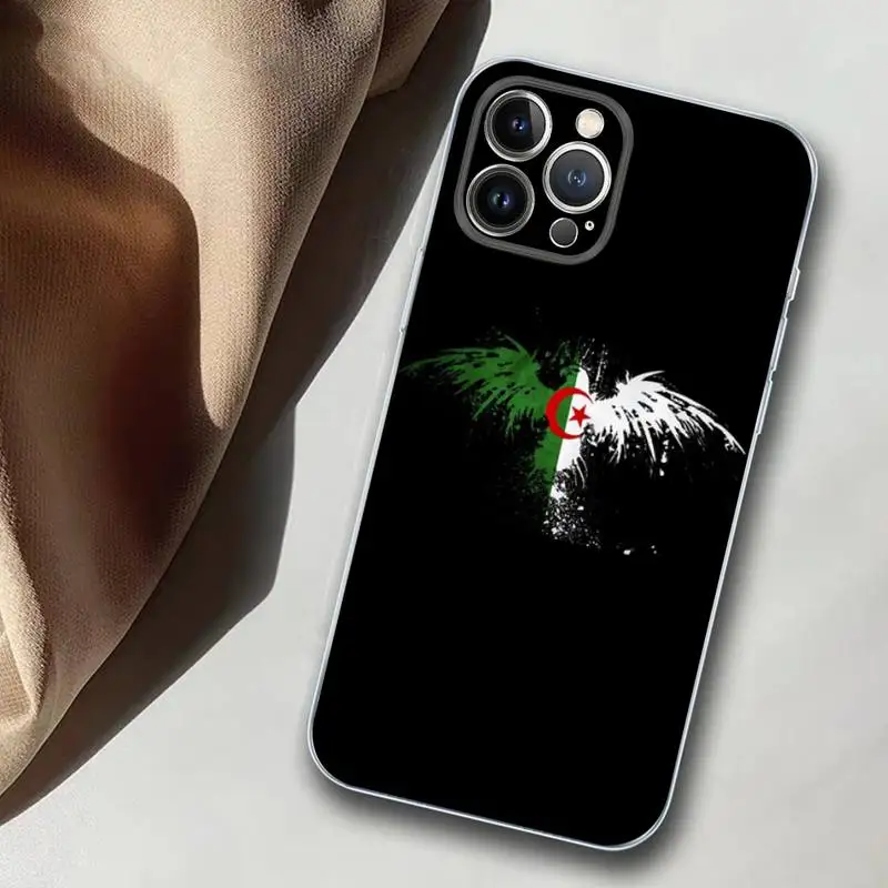 Algeria Flag Phone Case Silicone Soft for iphone 14 13 12 11 Pro Mini XS MAX 8 7 6 Plus X XS XR Cover