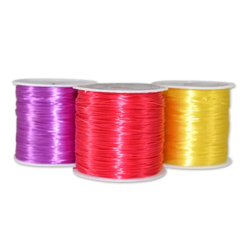 10pcs/Lot 0.5mm 50m Flat Crystal Elastic Thread for Buddha Beads Jewelry Line Manual Craft  Diy  Accessories String Rope