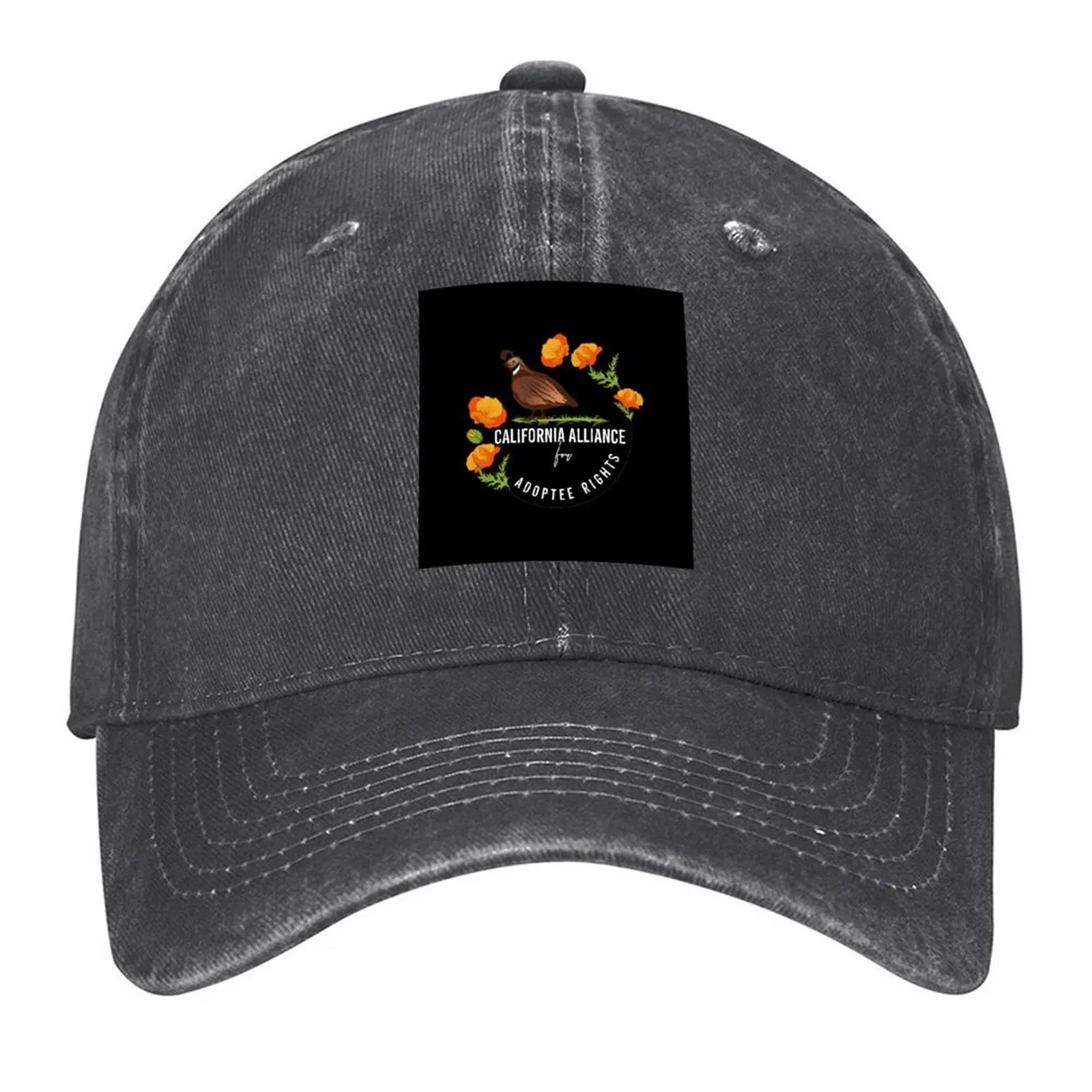 

CA adoptee rights logo black Baseball Cap sun caps Big Size Hat foam party Hat luxury caps Baseball For Men Women's