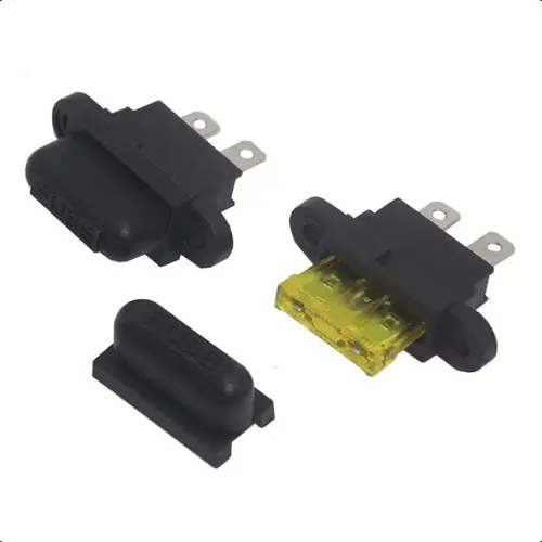 【15-5PCS】PARA 32V 30A Auto coche barco camión hoja portafusibles estándar conjunto con cubierta caja portafusibles con cubierta fusible medio