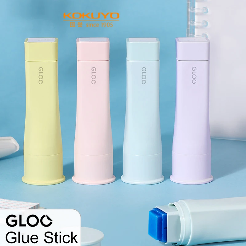 1pc KOKUYO GLOO Glue Stick Blue Right Angle Solid Glue Adhesive Paste Tool for File Diary Stationery Office School