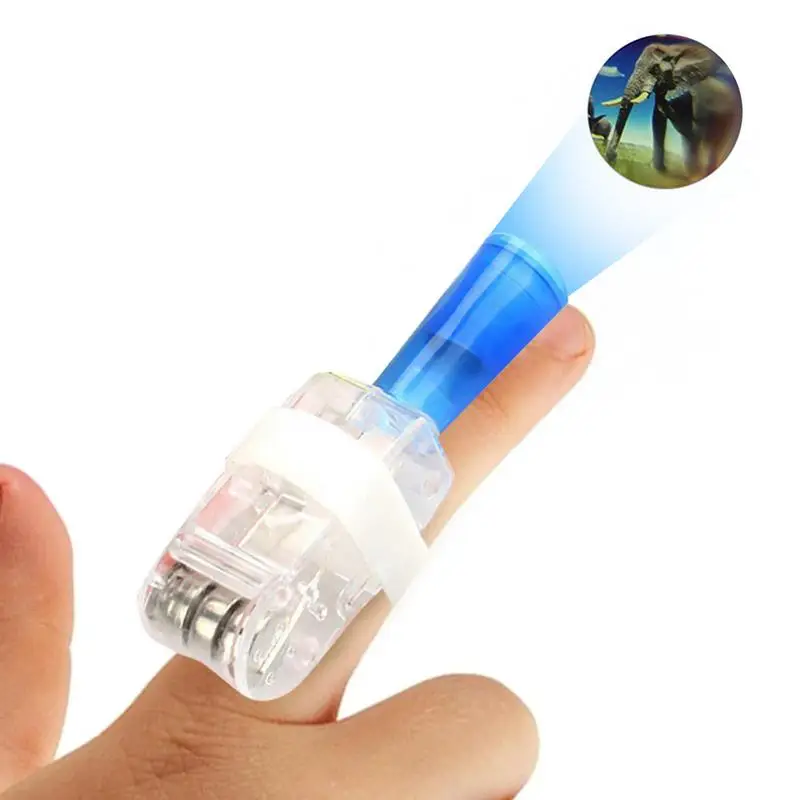 Mini Finger Flashlights For Kids LED Finger Flashlight Light Up Finger Ring Toys Mini Light Up Finger Lights Toys Flashing Light