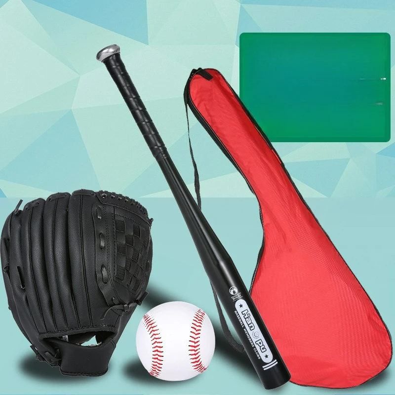 Baseball Kit Teenagers Baseball Catchers Glove Baseball Bat Aluminum Alloy Beginner Baseball Training Set