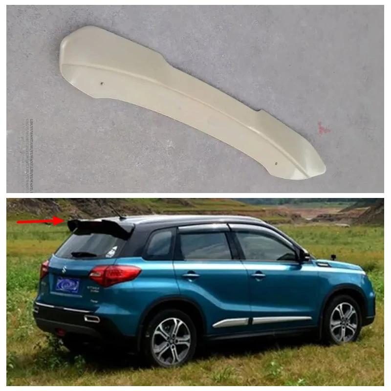 Para Suzuki Vitara Spoiler 2015 2016 2017 2018 Material ABS de alta calidad con apariencia de fibra de carbono accesorios para alas de maletero trasero