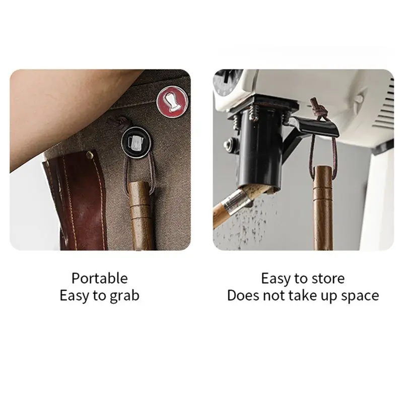 For Portafilter Group Head Coffee Grinder Cleaning Brush- Natural Bristle Espresso Dusting Tool