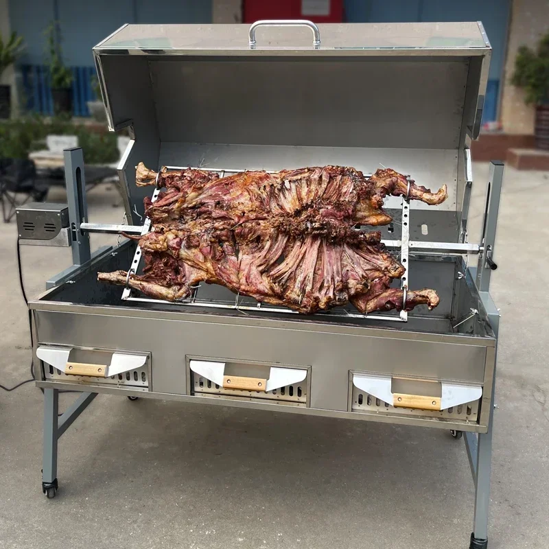 Automatic smokeless charcoal grill outdoor courtyard stainless steel