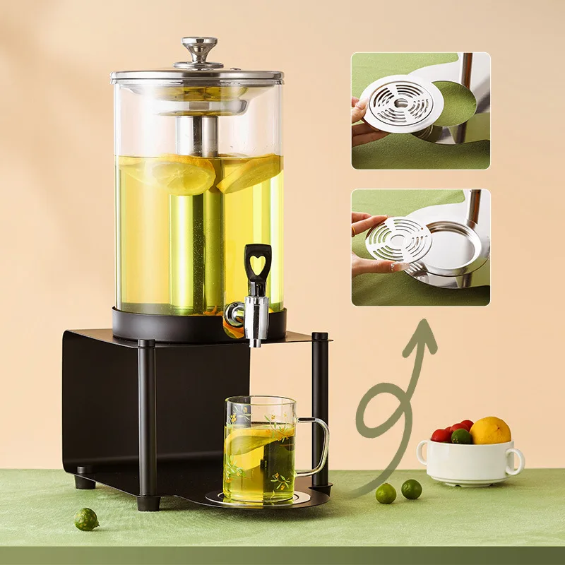 Juice Ding Stainless Steel Buffet Hotel Commercial Glass Single Double Head Refrigeration Beverage Machine Glass Durable Beverag