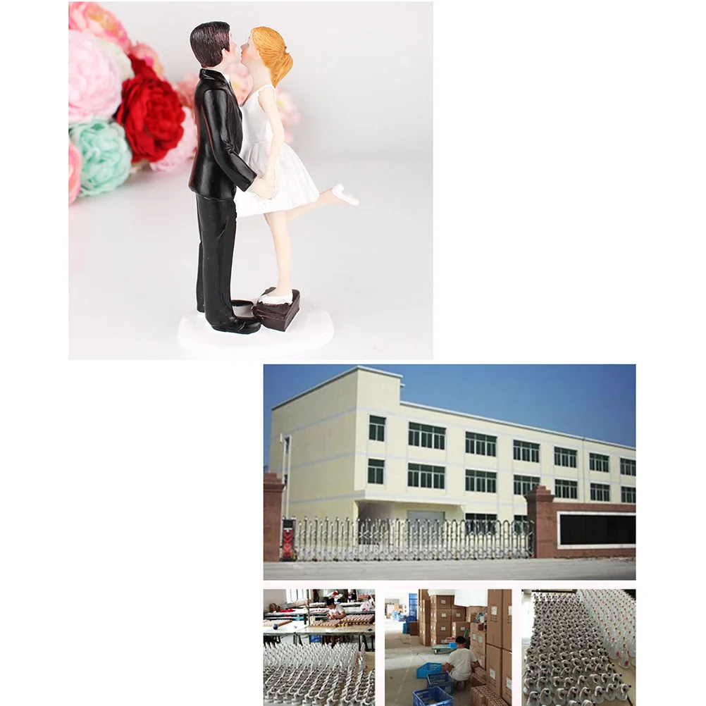 

Bride Groom Cake Decor Resin Sweet Couple Craft Decoration Cake Topper Wedding Adornment Love Micro Landscape Gift