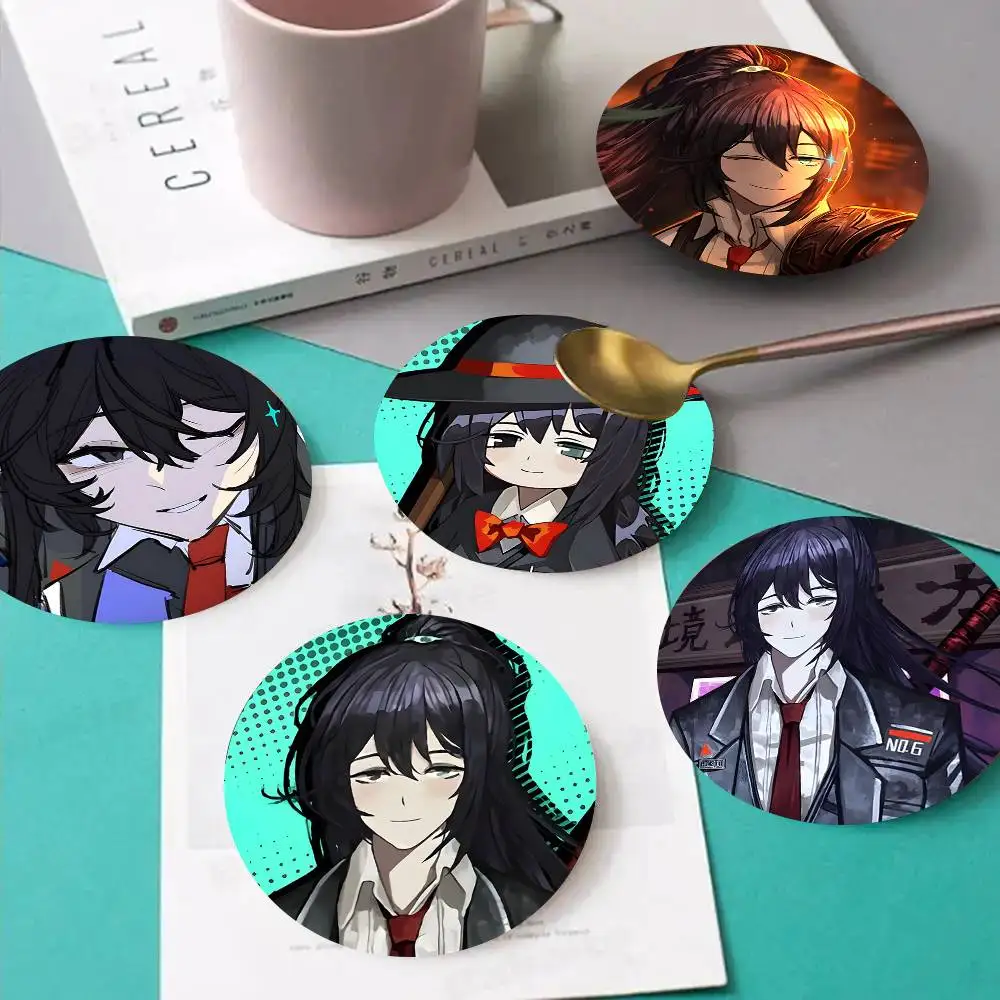 1pc Hong Lu Game Limbus Company Wooden Coaster Colour Printing Cup Mat Home Desk Decoration Gifts