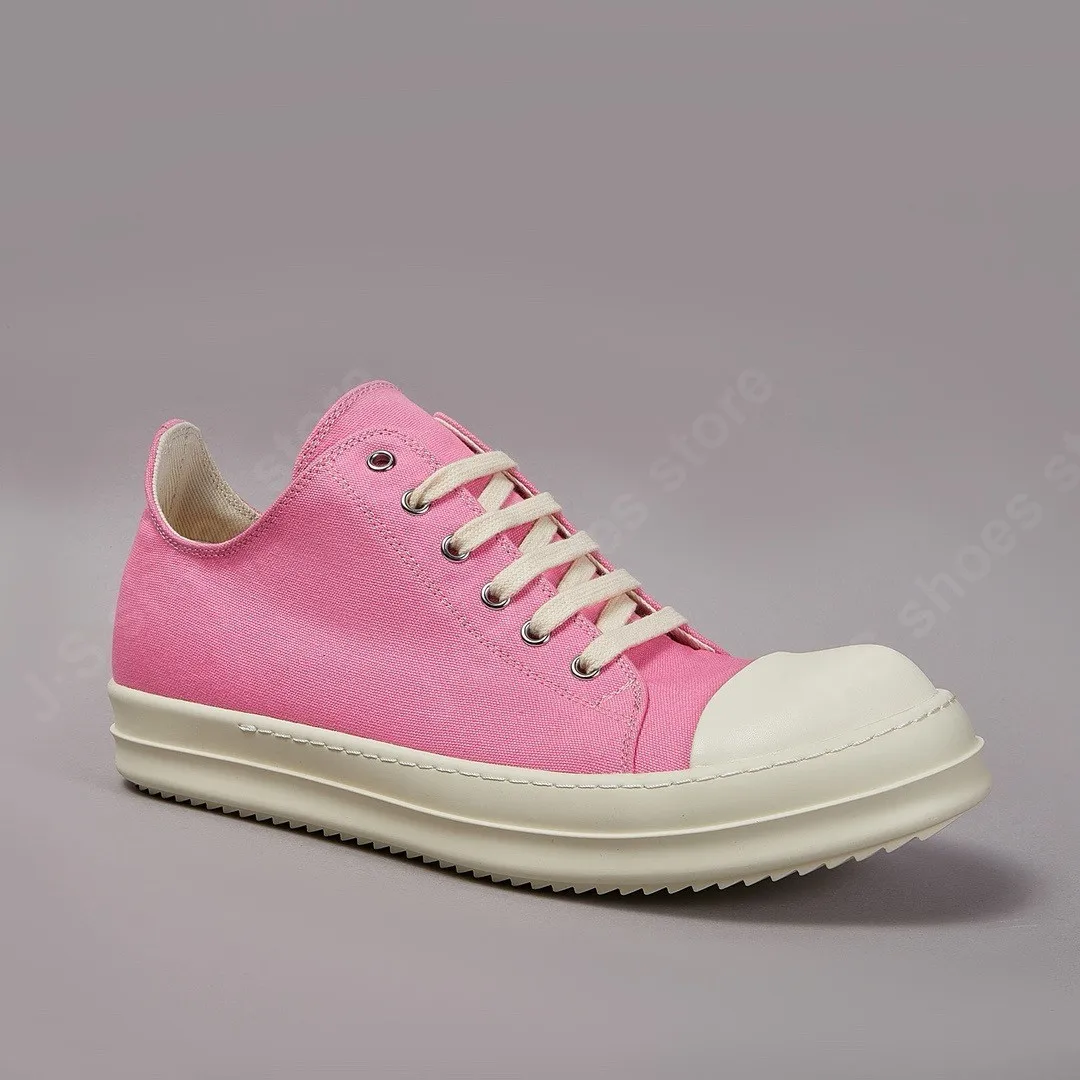 Marca RO, zapatos para hombre, zapatos de lona de Ricks, zapatos informales rosas para mujer, zapatillas planas Owens, zapatos con cordones de lujo, zapatos bajos, zapatillas de deporte