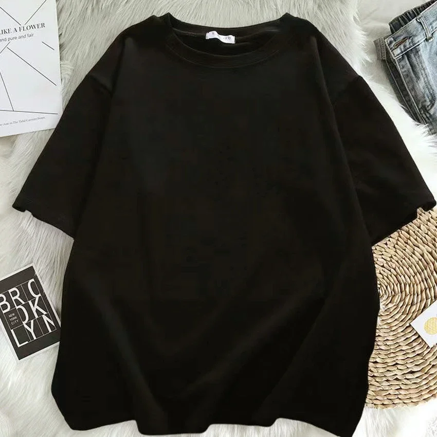 Camiseta de manga curta masculina e feminina, roupas de casal, tops casuais, retrô, rua frita, estampada, Y2K, versão
