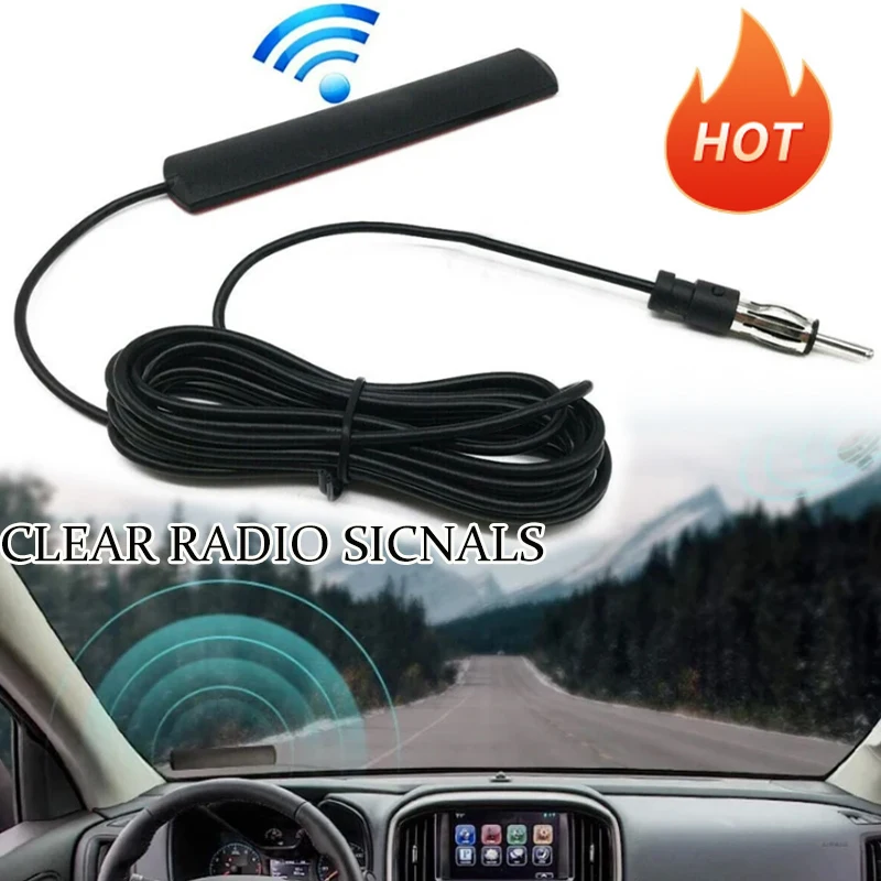 

1.5M Car 4G Signal Amplifier FM Antenna Signal Amplifier Antenna Navigator Modification FM Signal Enhancer Patch Car Accessories