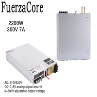 2200W 300V High Power SMPS 0-300V Adjustable 0-5V Analog Signal PWM PLC Control 220VAC LED Industrial Solar Motor Battery CCTV