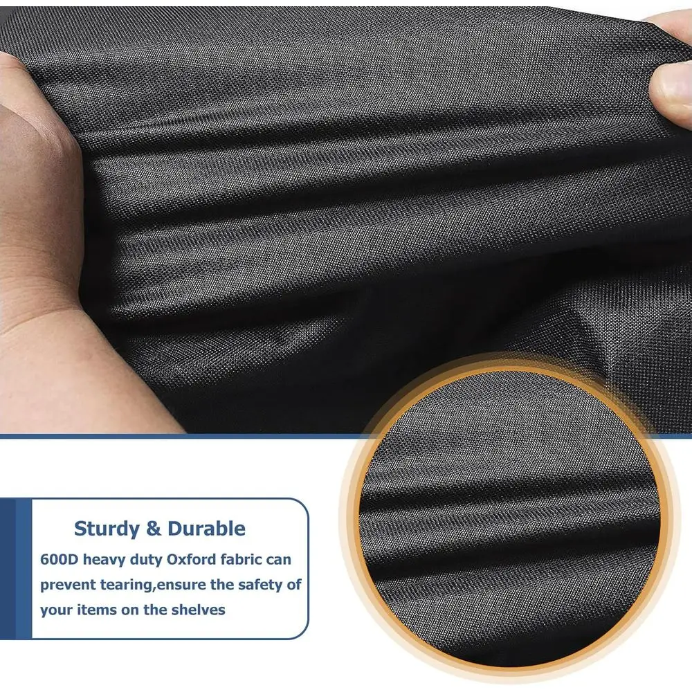 غطاء تخزين خارجي مقاوم للماء 600D، 36W x 24D x 72H للأرفف السلكية، مقاوم للغبار مع إغلاق بسحاب #5