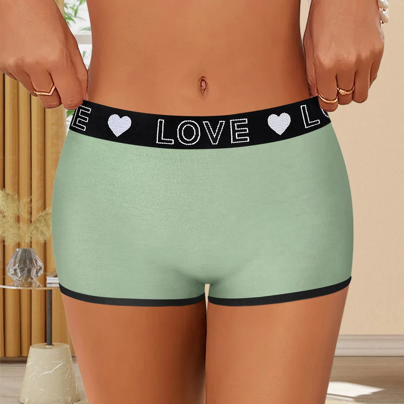 3 قطعة سراويل الملاكم النسائية منتصف الخصر لا أثر حجم كبير أربعة ركن سراويل سيدة الموضة الراحة فلوش الساقين شقة القدم قصيرة