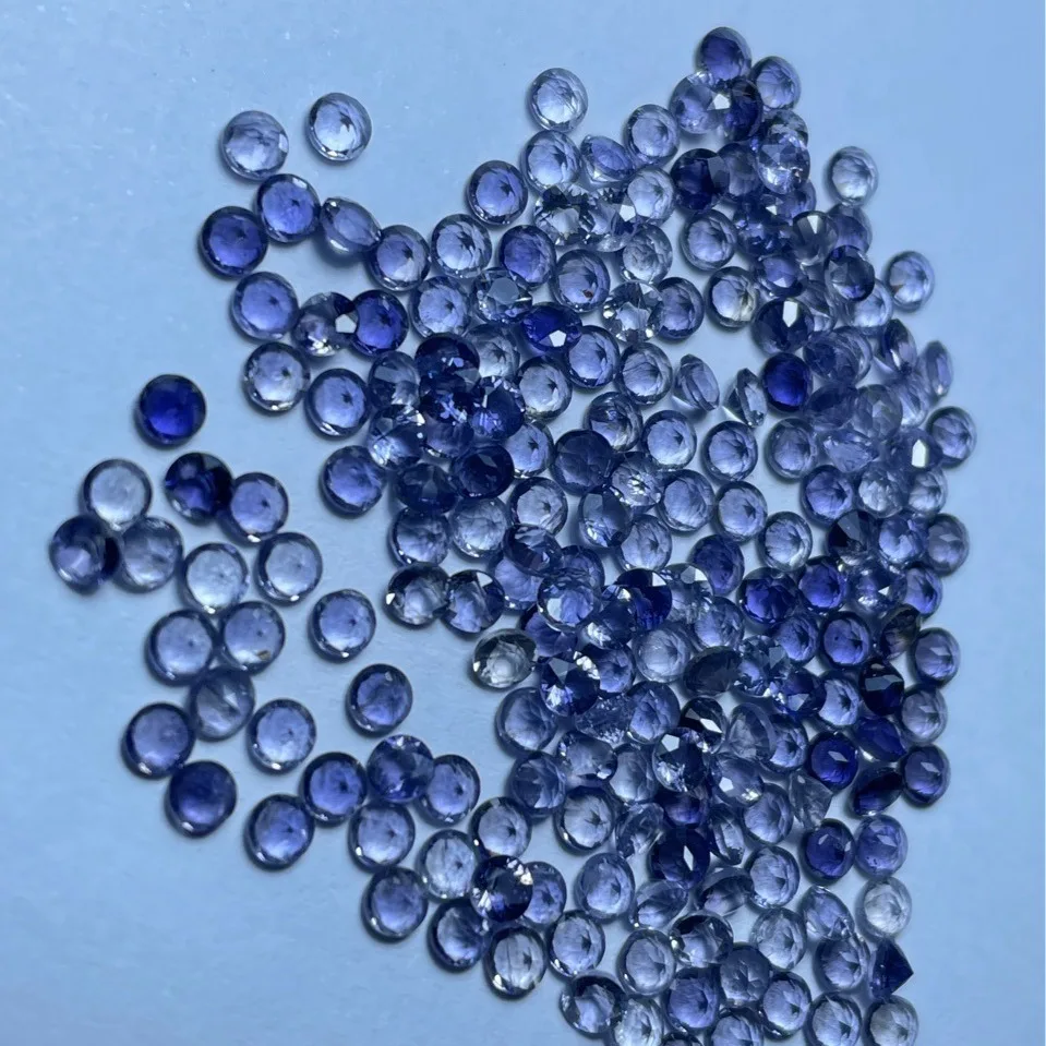 Factory Wholesale 100% Real Natural Round Iolite Gemstone Loose Gems Diy Material for Jewelry