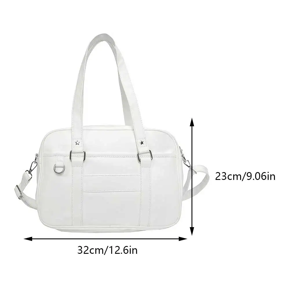 Japońska torba na ramię w stylu preppy damska PU skóra JK jednolita torba dziewczęce torebki Pure Color Crossbody torby Itabag Tote Bolso