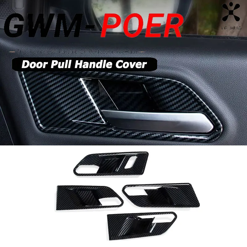 For Great Wall GWM Poer Cannon 2019-2026 Car Interior Door Pull Handle Cover Trim Protective Overlay Modification Accessories