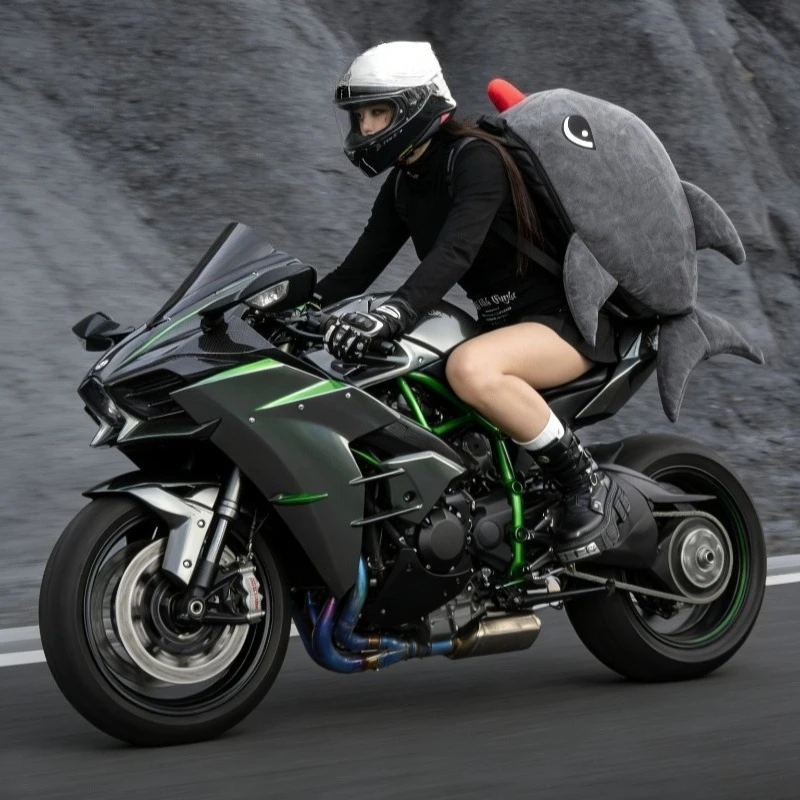 Shark 4-in-1 Multifunctional Motorcycle Backpack Fuel Tank Bag Helmet Bag Rear Seat Bag Men Women Travel Mochila Moto Universal