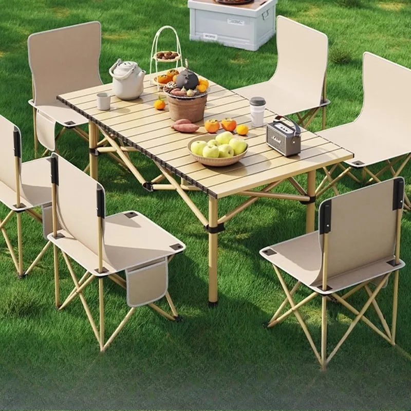 

Camping and chairs Picnic Egg roll Picnic barbecue Simple stall Small Portable outdoor folding
