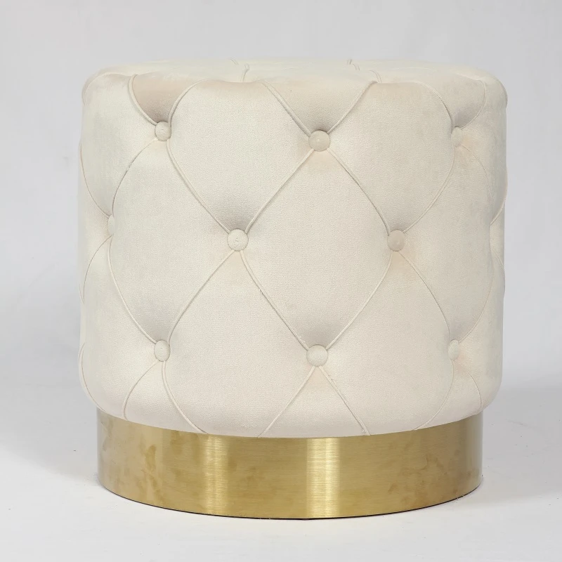 

Табурет, новая распродажа, обеденный круглый современный домашний мебель для гостиной, золотые металлические стулья, бархатные османские табуреты