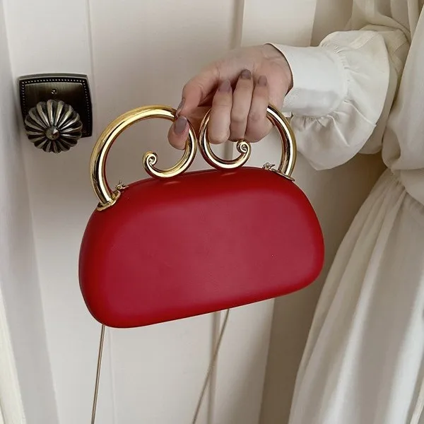 2026 new high-end texture fashion PU box bag metal portable messenger women's bag light luxury chain bag handbag