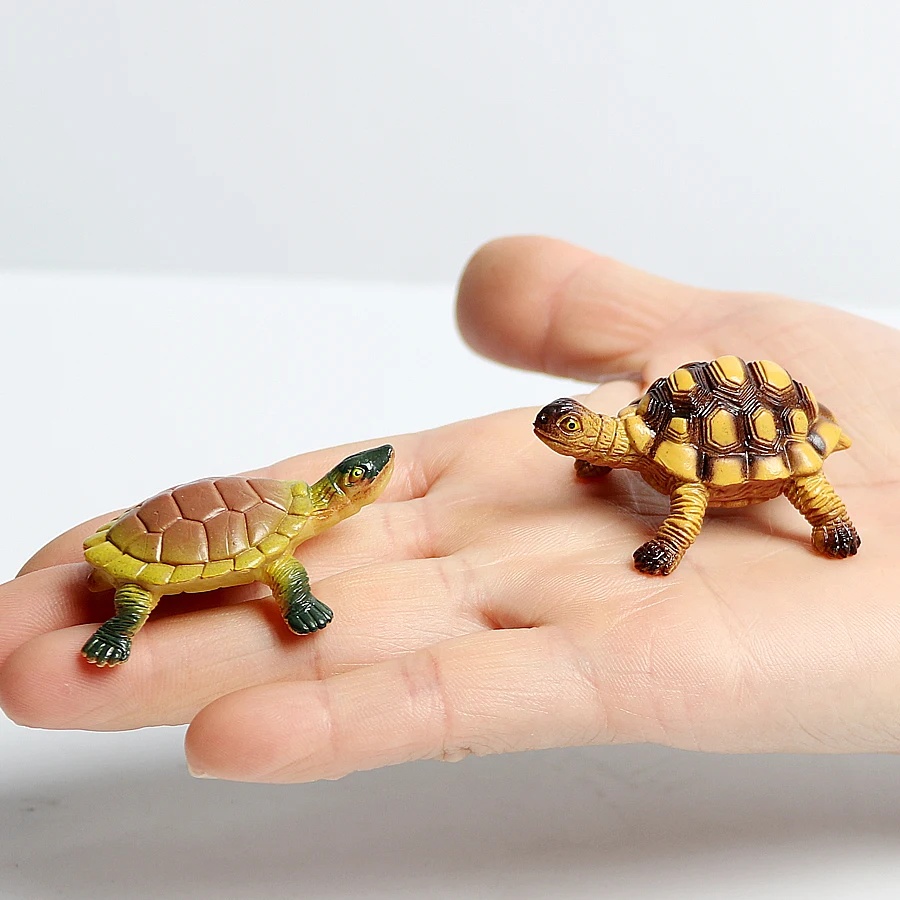 Tortue de mer en plastique réaliste, tortues réalistes, animaux de l'océan, petites Figurines de tortue pour décoration de fête, jouets éducatifs