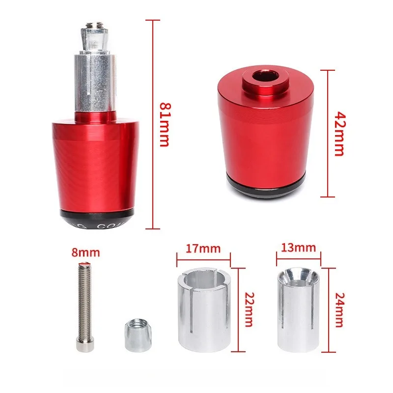 22MM Handlebar Grips Handle Bar Cap End Plugs Fit For YAMAHA YZFR1 YZFR3 YZFR6 YZFR15 YZFR25 YZFR125 CNC Motorcycle accessories
