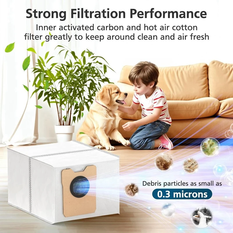 A26T-12 шт. мешки для пыли для робота-пылесоса Eufy Omni C20, сменные мешки большой емкости