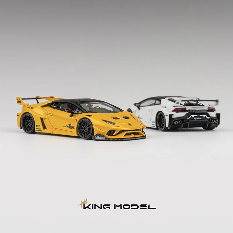 PreSale 1:64 King LBWK Huracan Opened Hood Diecast Diorama Car Model Collection Toy