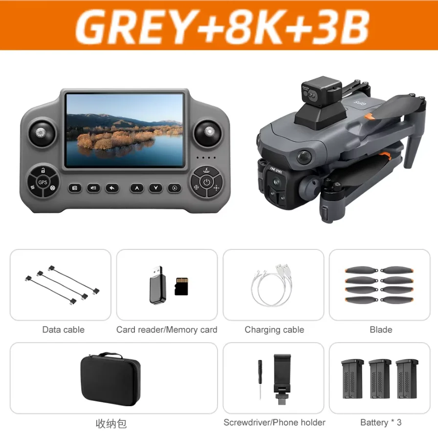 Lenovo GPS RC Drone 8K Professionele HD Luchtfotografie Laser obstakelvermijding Vliegtuig Quadcopter Drie-assige gimbal Dro