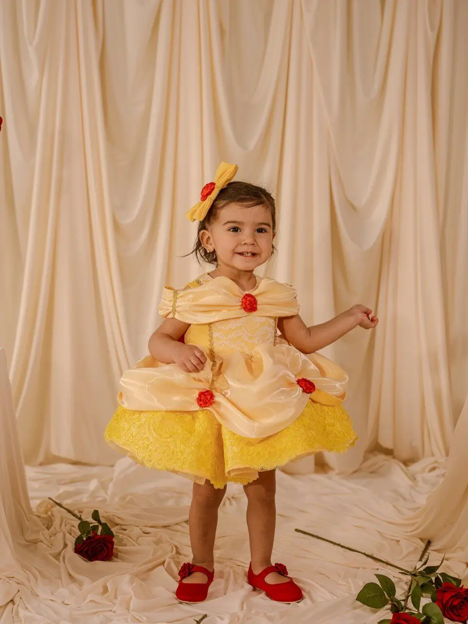 Custom Flower Girl Dress Wedding Gown Birthday Party Pageant Dress Lace 3D Floral Satin Princess Dress For Girls فساتين بنات
