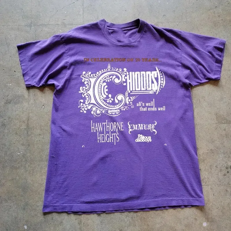 Camiseta Chiodos Band All Well That Ends 2025, talla completa S 5XL