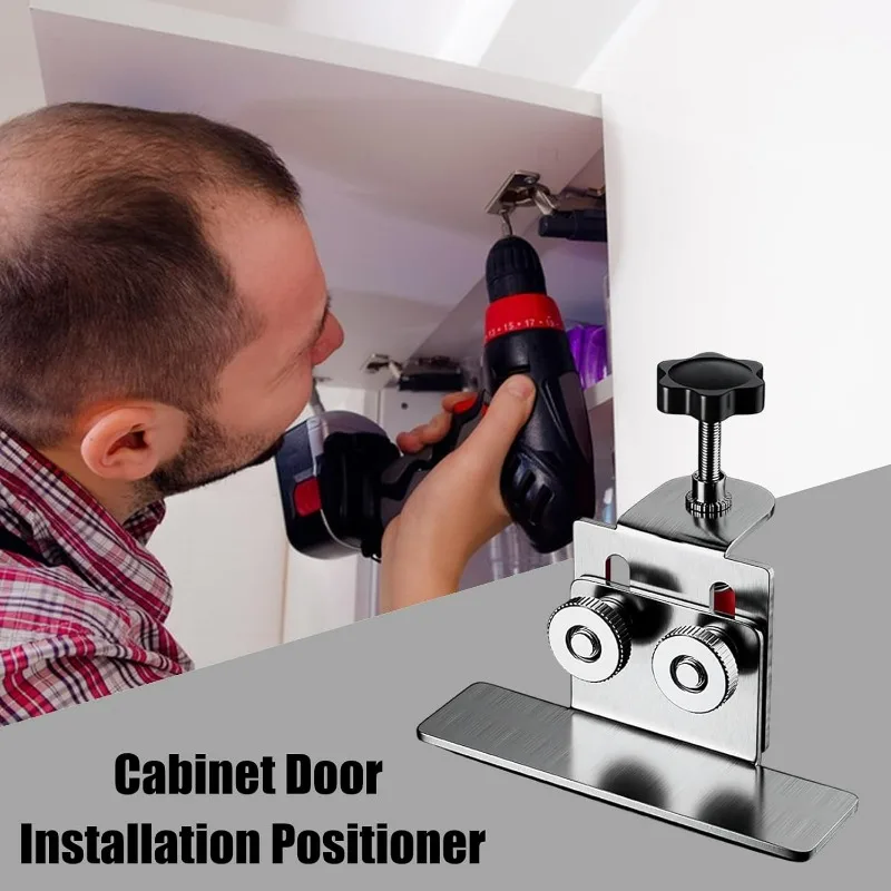 For Steel Cabinet Door Installation Locator Adjustable Woodworking Auxiliary Tools Mounting Jig Hidden Door Mount Support