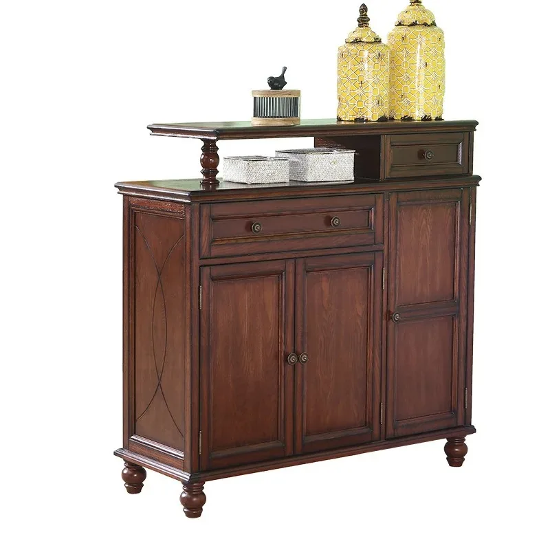 entrance double-sided partition cabinet living room multi-functional storage wine cabinet European foyer shoe cabinet